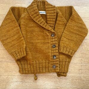 Misha And Puff Wool Marigold Color Cardigan